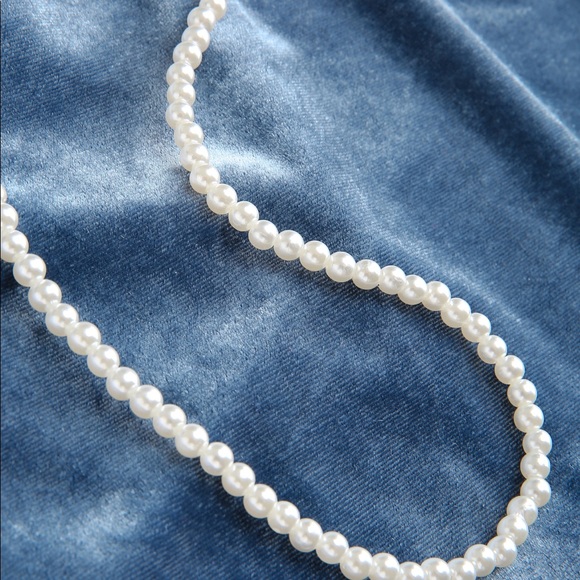 Velvet Cowl Neck Pearl Mini Dress - Picture 3 of 3